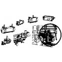 Underbody Brake Gear Set (Black Plastic) -- For Express Reefers, HO, Cal Scale 324