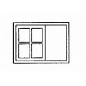 Window 8-Pane -- Sliding Outfit Car, O, Grandt Line Products Inc 26