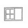 Window 8-Pane -- Sliding Outfit Car, O, Grandt Line Products Inc 26