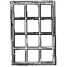 Window -- Single-Sash, 12-Pane, Scale 72 x 103′ 183 x 262cm pkg(4), HO, Grandt Line Products Inc 5077