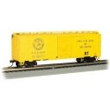 Pullman-Standard PS-1 40′ Steel Boxcar - Ready to Run - Silver Series(R) -- Delaware & Hudson 19691 (yellow, black Circle Scri
