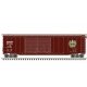 Postwar 50′ Double-Door Boxcar - Ready to Run - Master(R) -- Canadian National 551321 (Boxcar Red, white, green, Leaf Logo), H