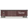Postwar 50′ Double-Door Boxcar - Ready to Run - Master(R) -- Santa Fe 8593 (Boxcar Red, black, white, Super Chief)