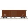 40′ Postwar Boxcar with 8′ Door - Ready to Run - Master(R) -- Kansas City Southern 21248 (Boxcar Red, white)