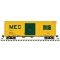 40′ Postwar Boxcar with 8′ Door - Ready to Run - Master(R) -- Maine Central 8679 (Harvest Gold, green), HO Atlas Model Railr
