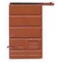 Replacement Doors Low Tackboard -- 6′ Five Panel Superior Boxcar Red, HO, Kadee Quality Products 2208