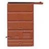 Replacement Doors Low Tackboard -- 6′ Five Panel Superior Boxcar Red, HO, Kadee Quality Products 2208