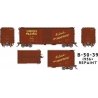 UP Class B-50-39 40′ Boxcar 6-Pack - Ready to Run -- Union Pacific (1956 Repaint, Boxcar Red, Be Specific Slogan)