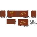 UP Class B-50-41 40′ Boxcar - Ready to Run -- Union Pacific (1956 Repaint, Boxcar Red, Be Specific Slogan), HO, Rapido Trains 