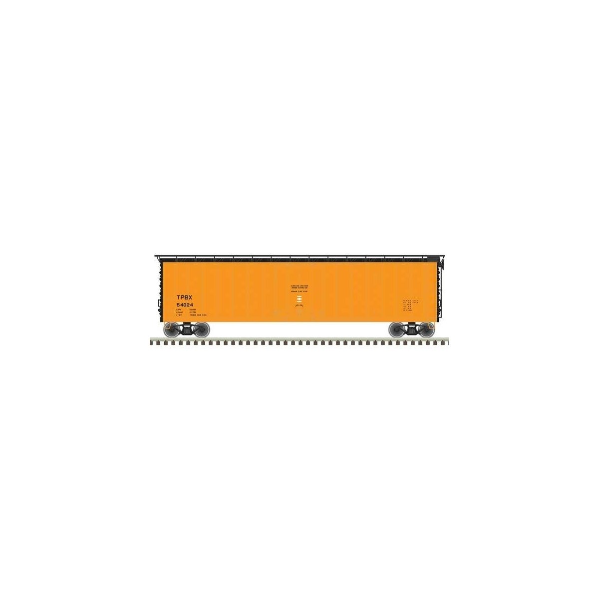 50′ Plug-Door Boxcar - Ready to Run - Master(R) -- TPBX 54024 (orange, Boxcar Red)