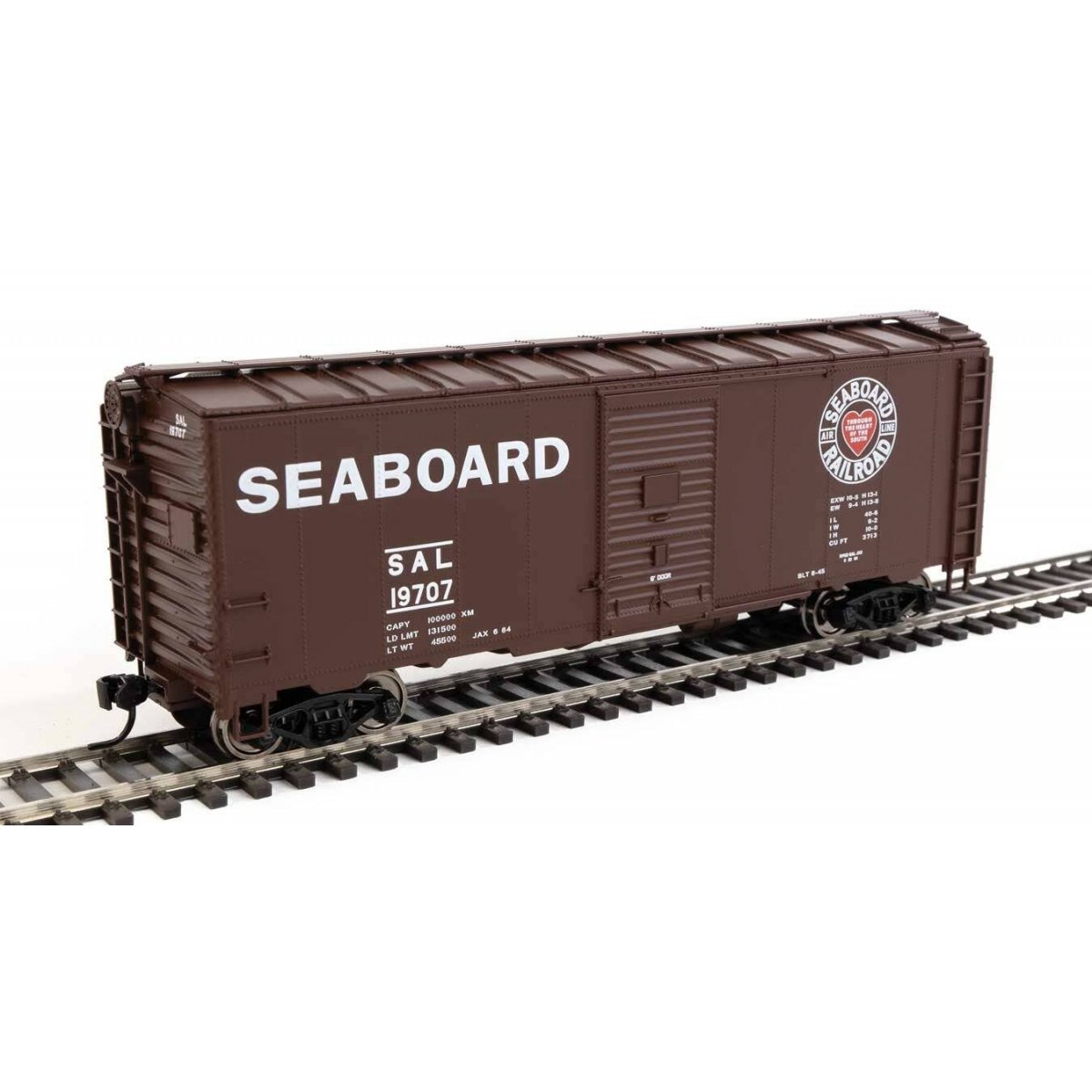 40′ AAR Modified 1937 Boxcar - Ready to Run -- Seaboard Air Line 19726