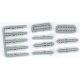 Load Tie Downs 15 Chain w/Rachet & 12 Roll-Up Tie Downs -- Gray, HO, Lonestar Models 12108