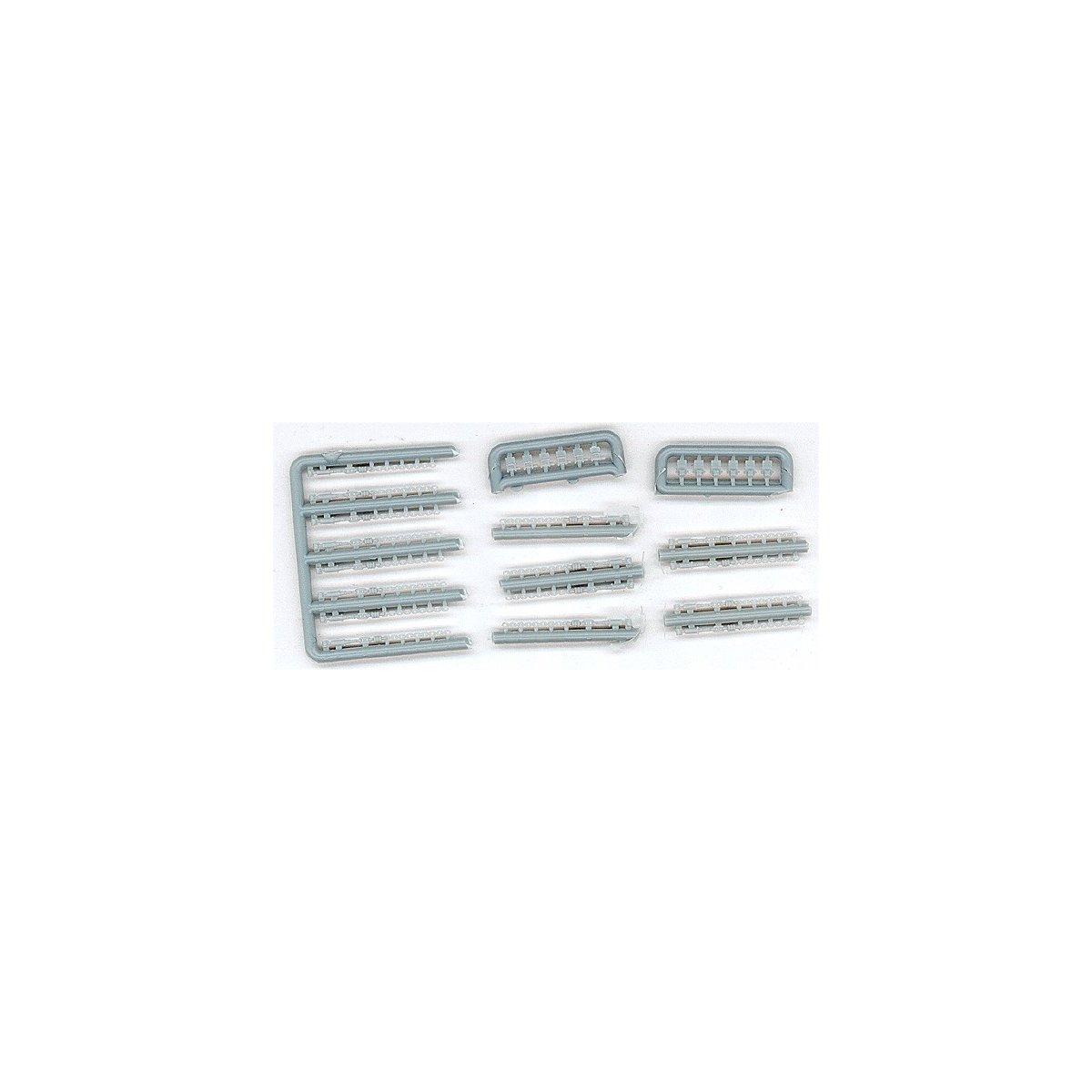Load Tie Downs 15 Chain w/Rachet & 12 Roll-Up Tie Downs -- Gray, HO, Lonestar Models 12108