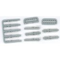 Load Tie Downs 15 Chain w/Rachet & 12 Roll-Up Tie Downs -- Gray, HO, Lonestar Models 12108