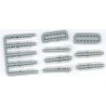 Load Tie Downs 15 Chain w/Rachet & 12 Roll-Up Tie Downs -- Gray, HO, Lonestar Models 12108