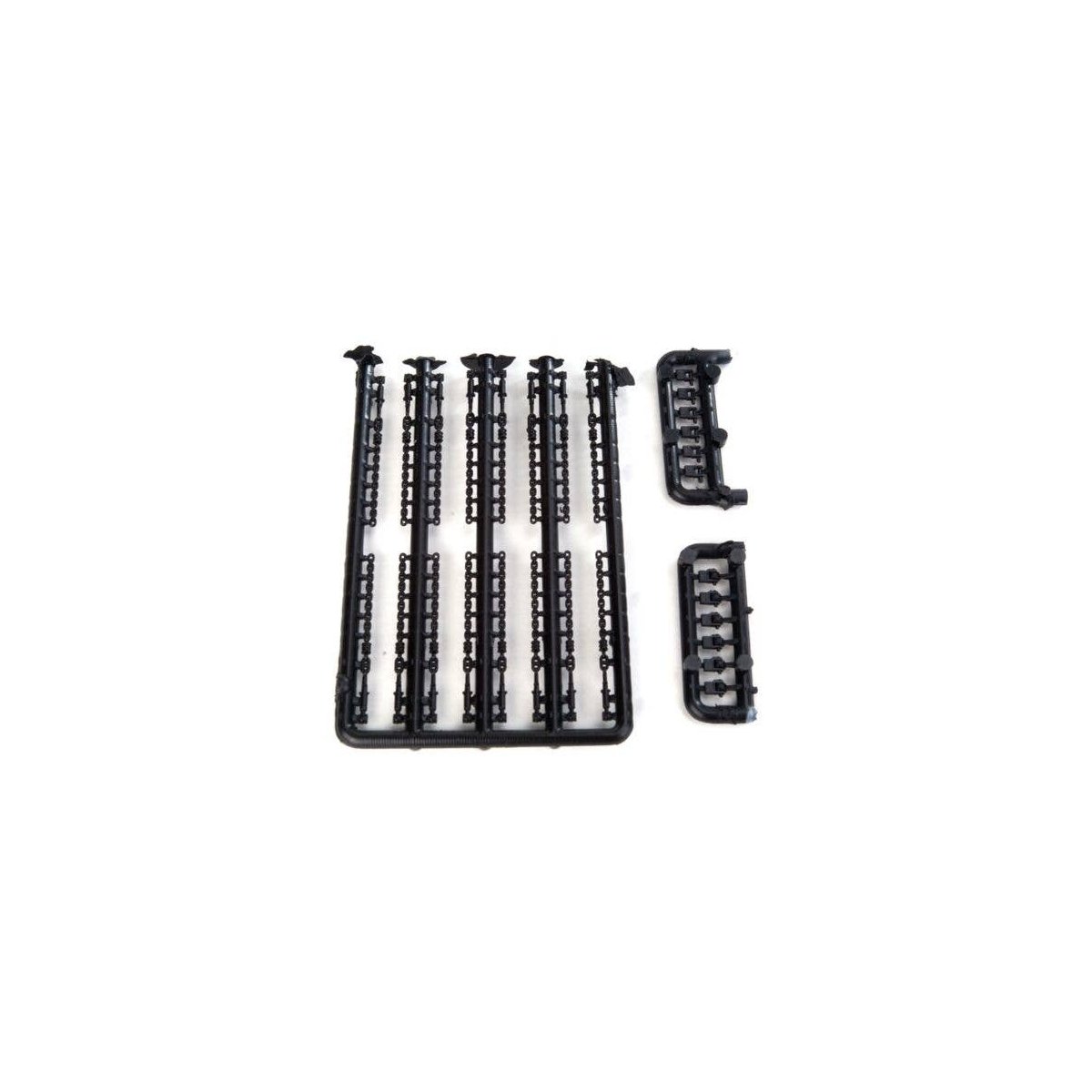 Load Tie Downs 15 Chain w/Rachet & 12 Roll-Up Tie Downs -- Black, HO, Lonestar Models 12119
