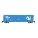 50′ Plug-Door Boxcar No Roofwalk - Ready to Run -- Great Northern 36904 (Big Sky Blue, white, Large Rocky Logo), HO Rivarossi 
