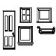 Caboose Parts -- Windows, Doors & Steps, HOn3, Durango Press 16