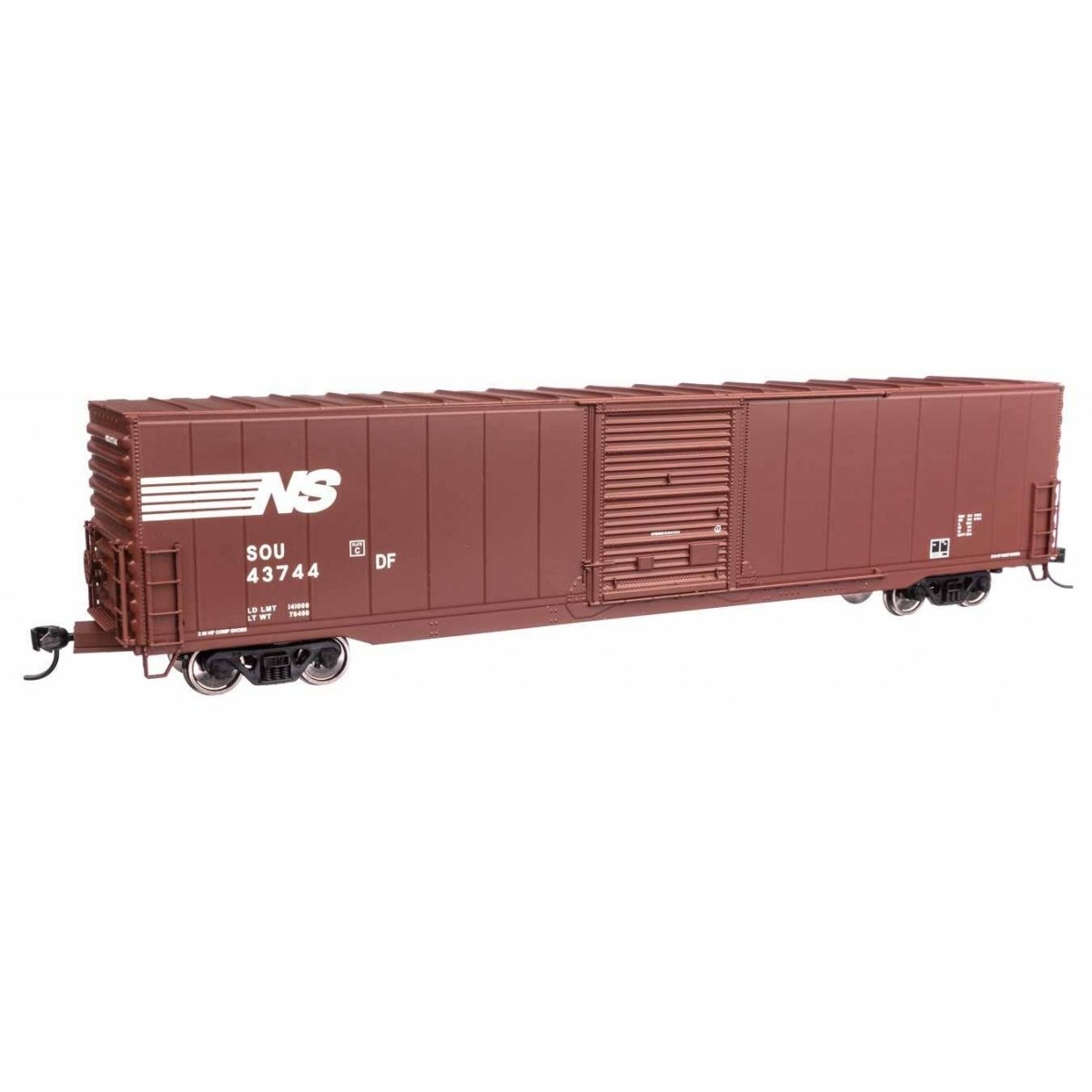 60′ Pullman-Standard Single Door Auto Parts Boxcar - Ready to Run -- Norfolk Southern SOU 43744