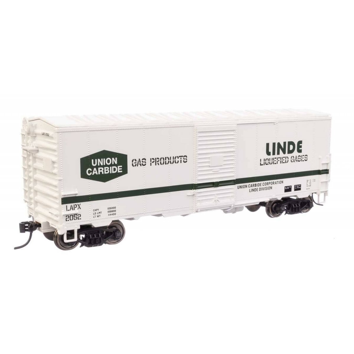 40′ Association of American Railroads Modernized 1948 Boxcar - Ready to Run -- Linde Gas LAPX 2052