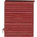 Replacement Doors High Tackboard -- 8′ Camel Youngstown Doors (Red Oxide), HO, Kadee Quality Products 2215