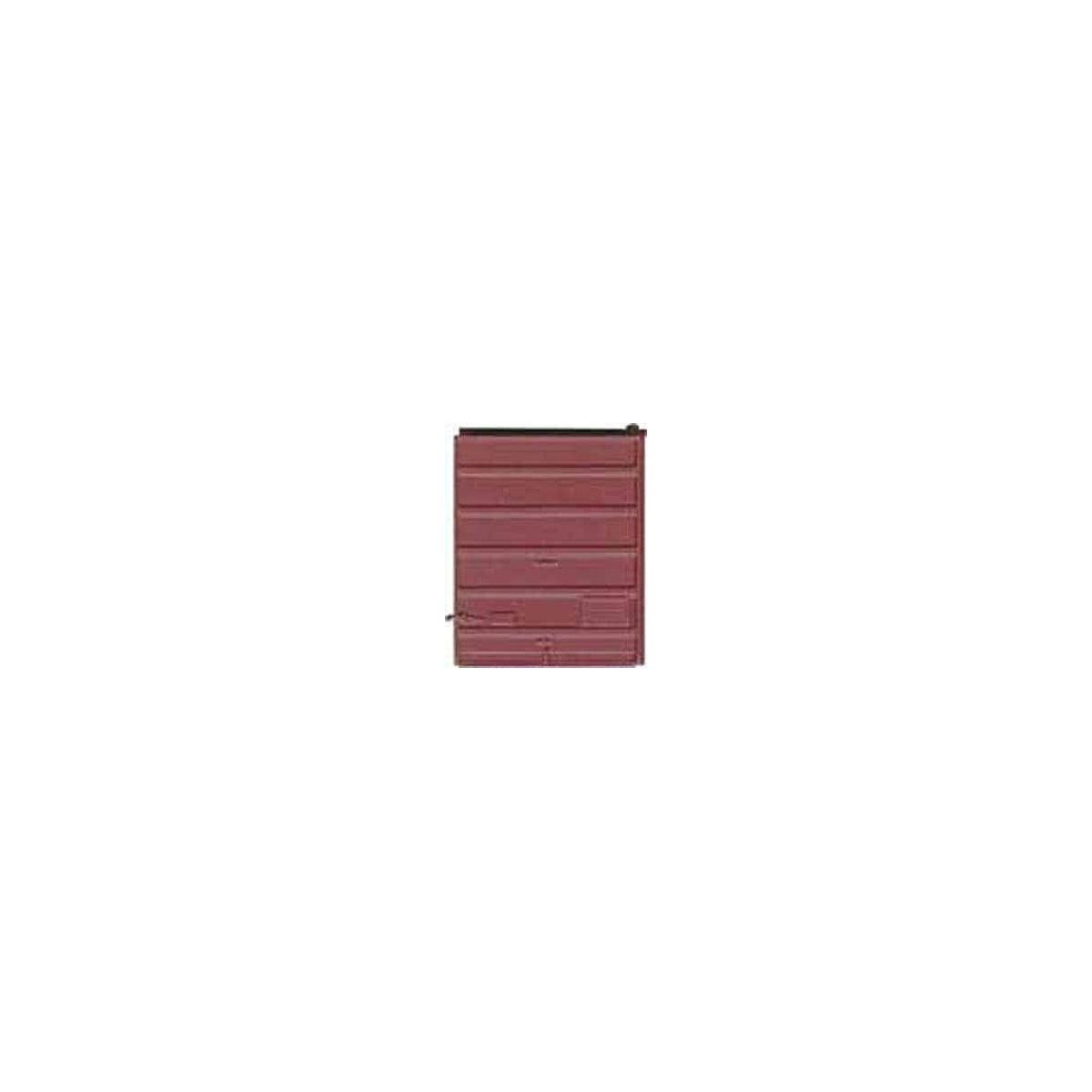 Replacement Doors Low Tackboard -- 8′ 6-Panel Superior Doors (Boxcar Red), HO, Kadee Quality Products 2231