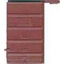 Replacement Doors High Tackboard -- 6′ 5-Panel Superior Doors (Boxcar Red), HO, Kadee Quality Products 2206