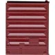 Replacement Doors Low Tackboard -- 8′ Pullman Standard Doors (Boxcar Red), HO, Kadee Quality Products 2226