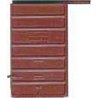 Replacement Doors High Tackboard -- 6′ 7-Panel Superior Doors (Boxcar Red), HO, Kadee Quality Products 2211