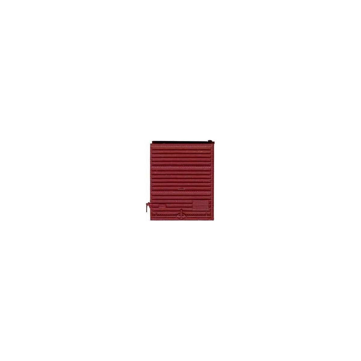 Replacement Doors Low Tackboard -- 8′ Camel Youngstown Doors (Boxcar Red), HO, Kadee Quality Products 2221