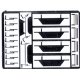 EMD Diesel Cab Detail Set - Kit (Etched Stainless Steel) -- Wipers, Mirrors & Sunshades for 2 Locomotives, N, Trainworx Inc 201