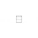 2/2 45 x 45` Scale Double-Hung Window -- Plastic w/Glazing & Shades For .925 x 1` Opening pkg(6), HO, Tichy Train Group 2060