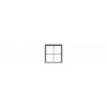 2/2 45 x 45` Scale Double-Hung Window -- Plastic w/Glazing & Shades For .925 x 1` Opening pkg(6), HO, Tichy Train Group 2060