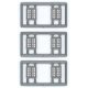 Windows - Double Hung pkg(6) -- 4/4 Double Scale 56 x 64` (Fits .38 x .43` Opening), N, Tichy Train Group 2516