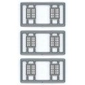 Windows - Double Hung pkg(6) -- 4/4 Double Scale 56 x 64` (Fits .38 x .43` Opening), N, Tichy Train Group 2516