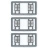 Windows - Double Hung pkg(6) -- 4/4 Double Scale 56 x 64` (Fits .38 x .43` Opening), N, Tichy Train Group 2516