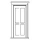 Plastic Doors -- Four Panel, HO, Durango Press 63