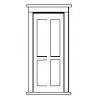 Plastic Doors -- Four Panel, HO, Durango Press 63