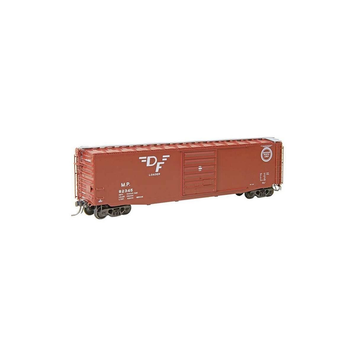 50′ PS-1 Boxcar w/9′ P-S Door - Ready to Run -- Missouri Pacific 823451 (As-Delivered 1961, Boxcar Red, white, DF Loader)