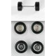 Super Single Truck Wheels w/Fronts -- 10 Sets, HO, Herpa Models 5519