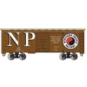 Pullman-Standard PS-1 40′ Steel Boxcar - Ready to Run - Silver Series(R) -- Northern Pacific 27231 (Boxcar Red, white, red, bl