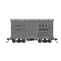18′ Wood Boxcar with Murphy Roof 2-Pack - Ready to Run - Spectrum(R) -- U.S.A. 120096, 120103 (gray), On30, Bachmann Industrie