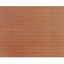Patterned Sheets - Brick - .020 x 7 x 12` pkg(2) -- .145` Red Bricks, HO, Plastruct Inc 91611