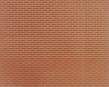 Patterned Sheets - Brick - .020 x 7 x 12` pkg(2) -- .145` Red Bricks, HO, Plastruct Inc 91611