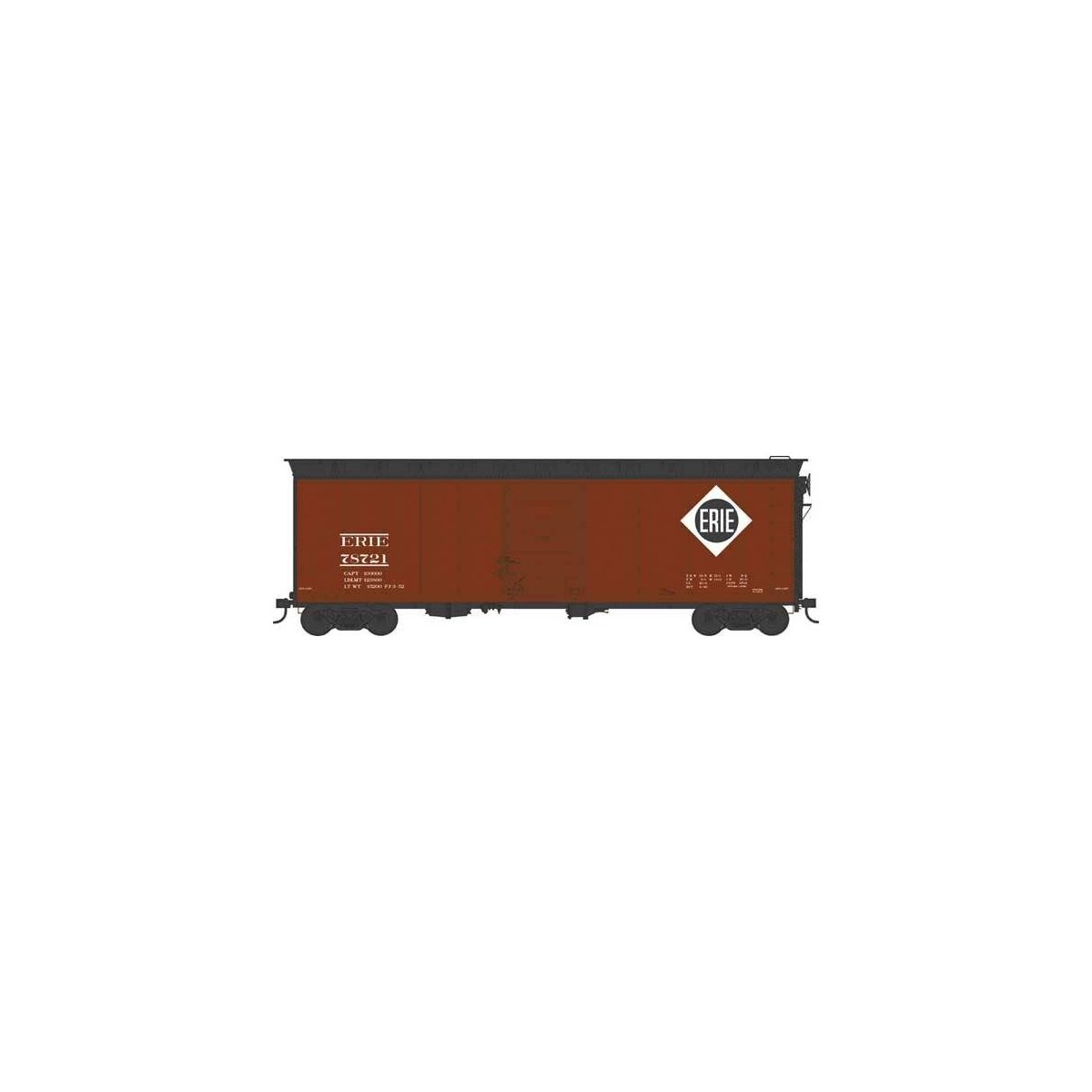 40′ Single-Door Boxcar - Ready to Run -- Erie 78793 (Blt. 1-40, Boxcar Red, black, white)