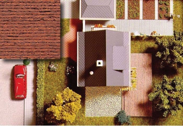 Flexible Wall Sheets (Plastic) -- Wood Planking, HO, Busch Gmbh & Co Kg 7039