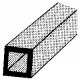 ABS Square Tubing - 15` 38.1cm Length -- 1/8 x 1/8` .3 x .3cm pkg(7), ALL, Plastruct Inc 90201