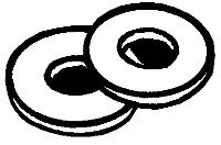 Hob-Bits(R) Brass Washers -- 00-90, ALL, Woodland Scenics 891