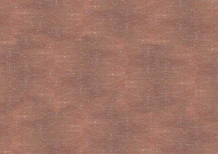 Matte-Look Weathered Cardstock Wall Sheet 2-Pack -- Brick Wall 8-1/4 x 5-13/16 x 1/32′ 21 x 14.8 x .06cm, HO, Busch Gmbh & Co 