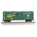Pullman-Standard PS-1 40′ Steel Boxcar - Ready to Run - Silver Series(R) -- Toledo, Peoria & Western 606 (green, yellow, red, 
